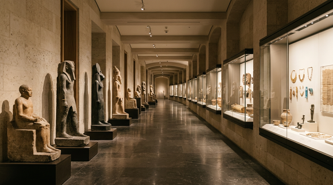 Chronologische Hauptgalerie Grand Staircase GEM Ägypten