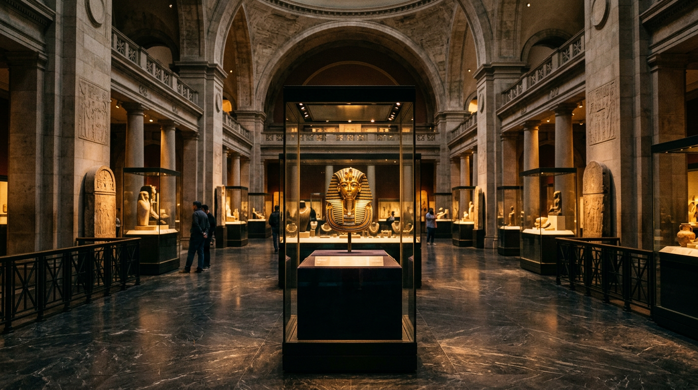 Tutanchamun goldene Ausstellungsstücke Großes Ägyptisches Museum GEM Kairo